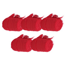 Red Fringed Chiffon Ribbon 5 Rolls for DIY Crafts Flowers & Invitations