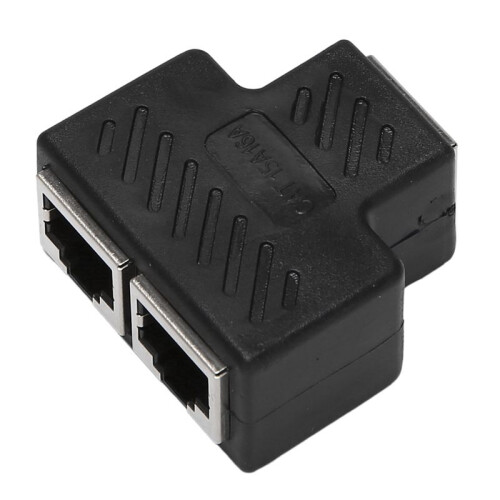 2 Port RJ45 Splitter Adapter LAN Network Ethernet Extender Connector Plug Lot 5pcs 2