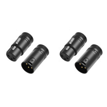 4X Male & Female Compact XLR Microphone Solder Adapter Adjustable 90 3Pin XLR Solder Connector 3 PIN XLR Ends