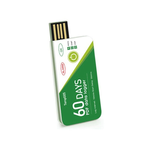 60 Days USB Temperature Data Logger -30 -+60  Report with App IP67 Disposable High-Precision Recorder with Warning