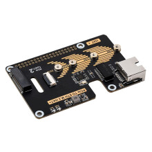 PCIe-zu-ETH- und M.2-Adapter für Raspberry Pi 5, Kompatibel mit NVMe M.2 SSD der Größe 2280/2260/2242/2230, Hochgeschwindigkeitslesen