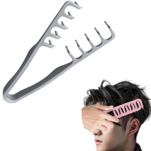 Wide Tooth Hair Comb with DualPurpose Teeth for Volumizing and Frizz Control, Silver