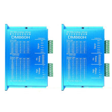 2X DM860H DSP Digital 57/86 Stepper Motor Driver com Fan 2-Phase Nema23,34 DMA860H 7.2A, 18-80VAC para ImpressãO CNC Drive