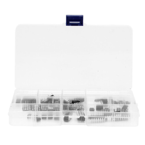 170 Pieces 10 Types Integrated Circuit Chip Assortment Kit, DIP IC Socket Set for Opamp Single Precision Timer Pwm 2