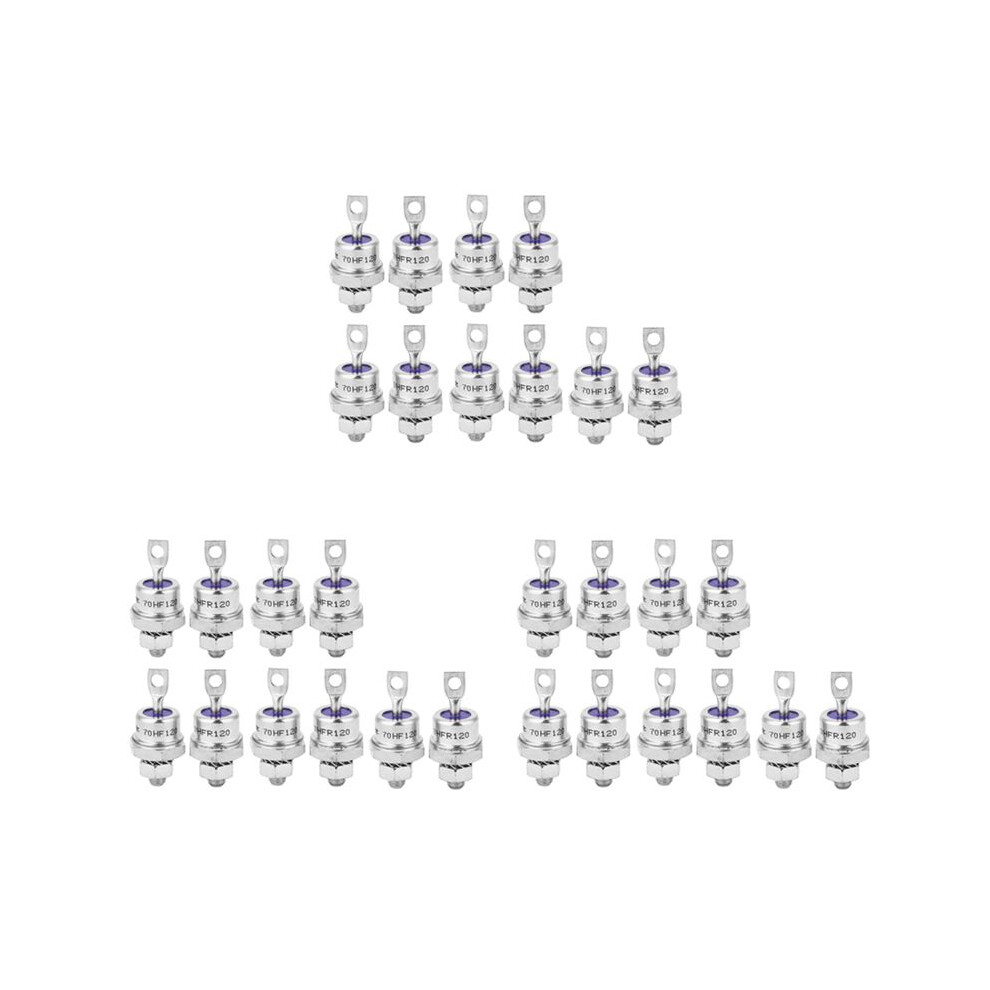 15Pairs Rectifier Diode Spiral 70Hf120/70Hfr120 70A 1200V High Power Rectifier Metal Stud Type Rectifier Diodes 6032592233812