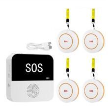 Draadloos WiFi Ouderen Verzorger Pager SOS-Oproepknop SOS-Waarschuwingssysteem voor Senioren PatiëNten Ouderen(B)