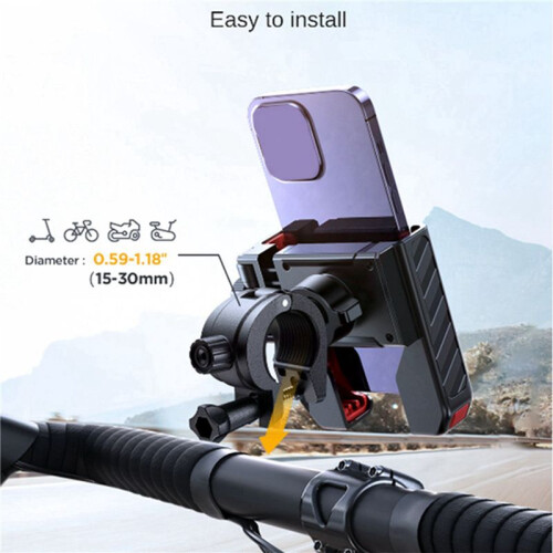2X Joyroom Suporte de Telefone para Bicicleta Universal One-Hand Operation Suporte para Telefone de Motocicleta para Celular de 4,7-7 Polegadas À 1