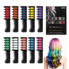 Temporary Hair Color Chalk Combs Set of 10 Washable Fast NoMess Vibrant Colors for Party and Cosplay