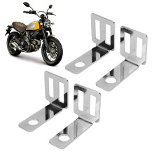 Universales Aluminiumlegierung Motorradheckblinkerhalterung Silber 2 Stück