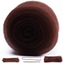 Hair Volume Tool Updo Hair Sponge for Thin Hair with 100 Bobby Pins, Dark Brown, Instant Root Lift