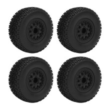 4 piÚces de pneus en caoutchouc de 110 mm pour voiture RC, jante à 10 branches, adaptés aux camions tout-terrain 1/10