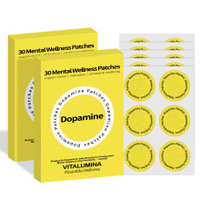 Dopamine Mood Support Patches Vegan PlantBased Daily Wellness Boost for Mental Clarity 30 Pack
