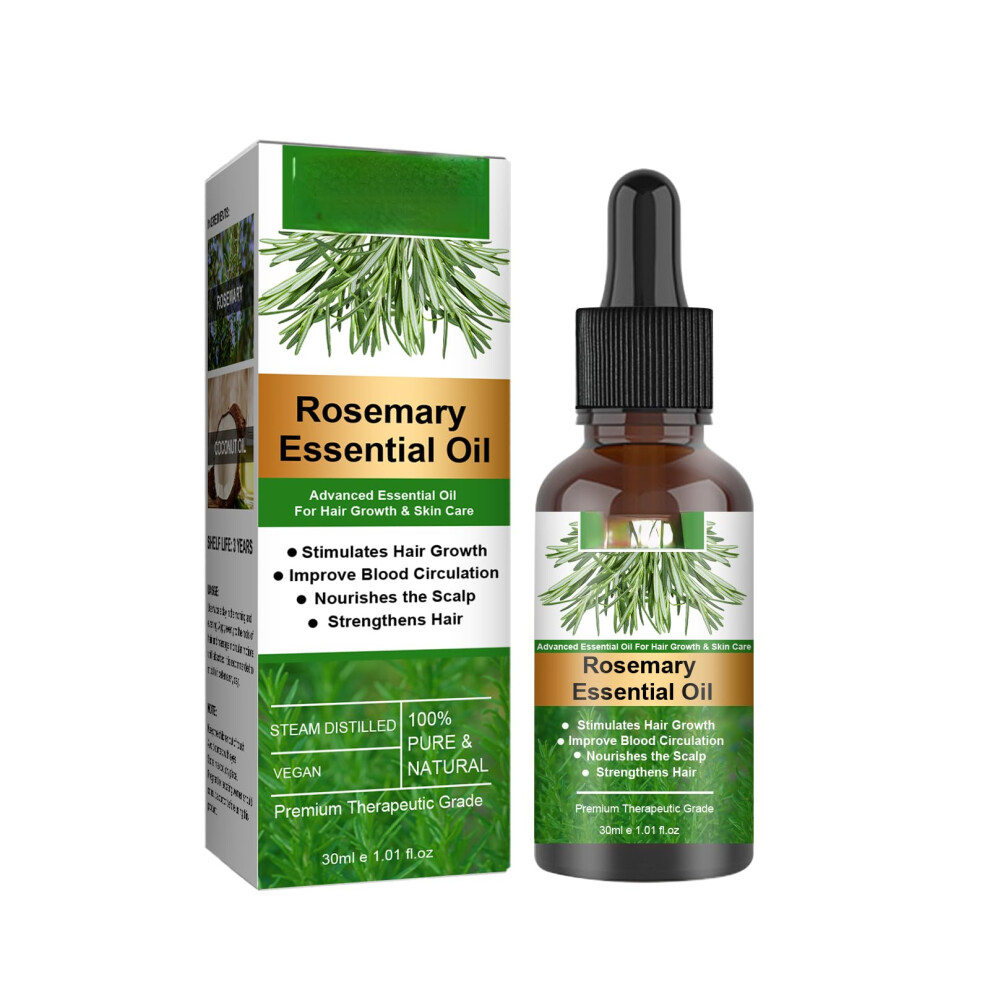 Rosemary Hair Oil for Growth and Shine, Moisturizing Hair Care Oil with Ginger and Coconut