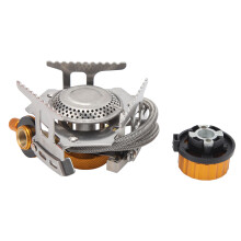 Compact Foldable Gas Stove For Hiking Windproof Burner With Piezoelectric Ignition Flame Regulation Strong Support Structure High-Quality Heat