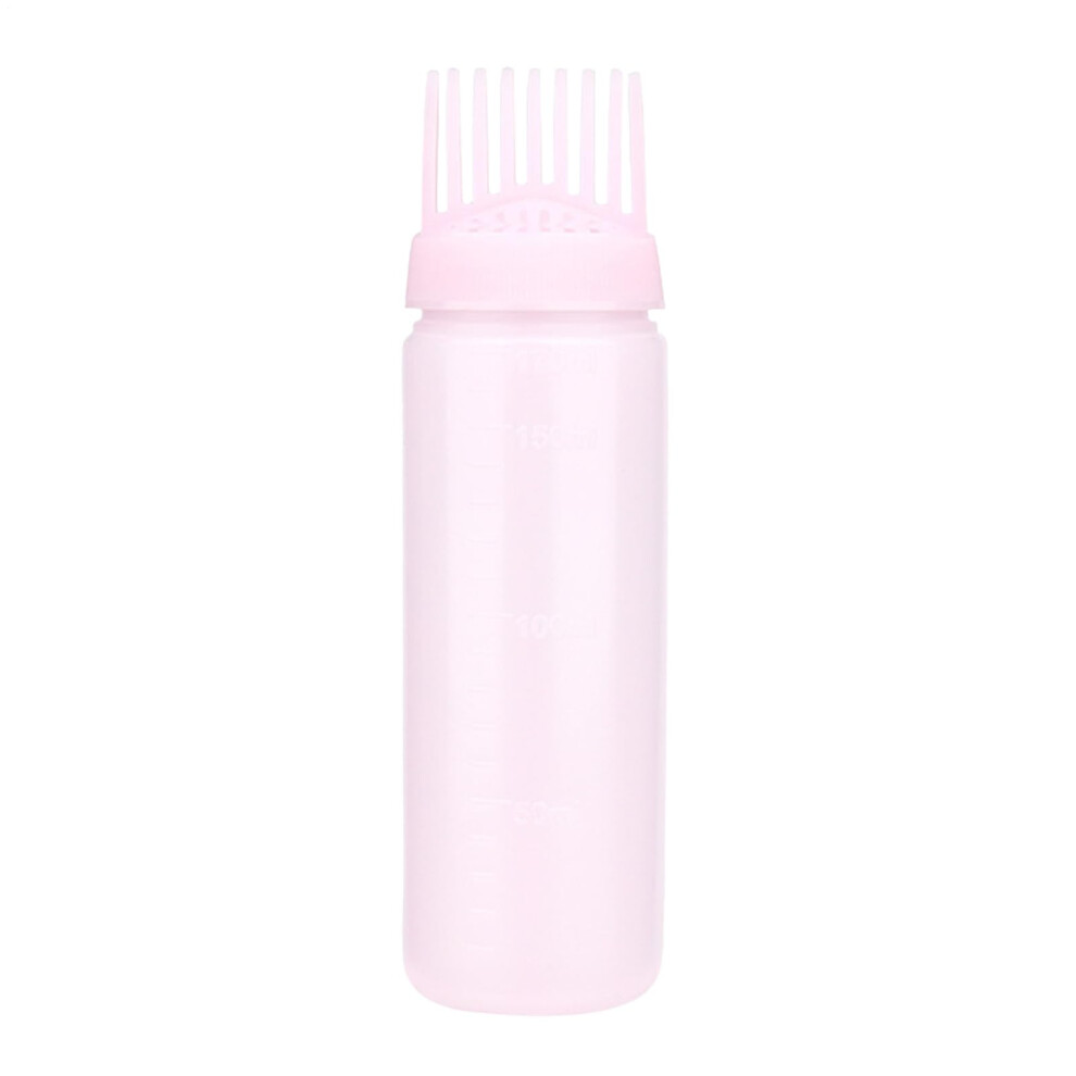 Pink Hair Dye Applicator Bottle 170Ml Comb Tip For Precise Root Application, Hair Oil Comb