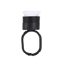 100pcs Eyelash Glue Rings with Sponge Insert and Adjustable Tattoo Ink Cup Holders Black White
