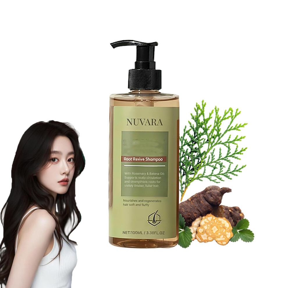 Hair Thickening Shampoo 3.38oz for Thinning Hair, Deep Moisture Care and Root Lift, Plant Based Formula