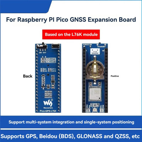 Waveshare for Raspberry Pi  GNSS Expansion Board L76K-Based GNSS Module Supports GPS BeiDou GLONASS QZSS 2
