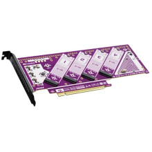 Placa de Expansão de Quatro Discos PCIE 5.0 para M.2 NVMe 512 Gbps PCIE 5.0 X16 SSD para Win/MacOS/Linux