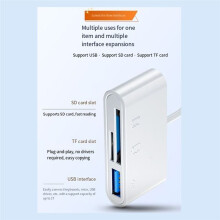 OTG Adapter Type C Plug TF/ Card Reader Compatible with OPPO POCO Cell Phone Accessories 3in1 USB C to A Connector B