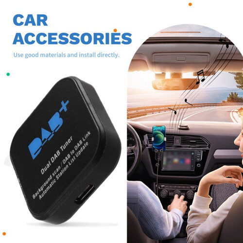 DAB+ Antenna for European Android Car Radio USB/Type-C Adapter Stereo DAB Receiver Automatic Station List Update 2
