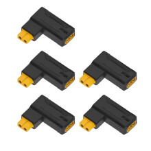 Right Angle XT60 Male to Female Connector 90 Degree XT60 Wireless Connector for RC FPV Toy Car Plane Drone Battery