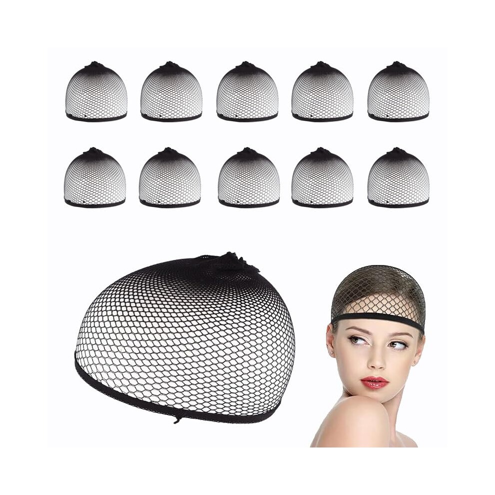 10 Pack Nylon Wig Caps for Women, Invisible Elastic Mesh, Lightweight Breathable Stretch Design