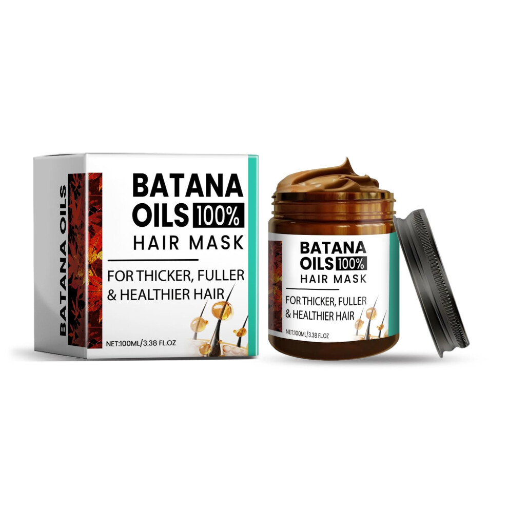 Hair Mask for Dry and Damaged Hair with Vitamin E and Palm Oil, Deep Conditioning Treatment for Frizz Control and Instant Shine