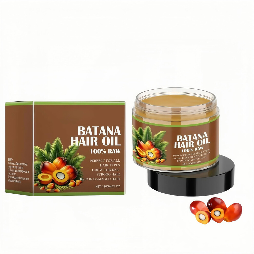 Raw Batana Oil for Hair Growth and Hair Loss Prevention, Deep Hydration and Shine Enhancing Treatment (1Pcs)