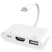 3 in 1 -Compatible OTG Adapter for , Digital AV 1080P HD Adapter, USB OTG Cable and Charging Port