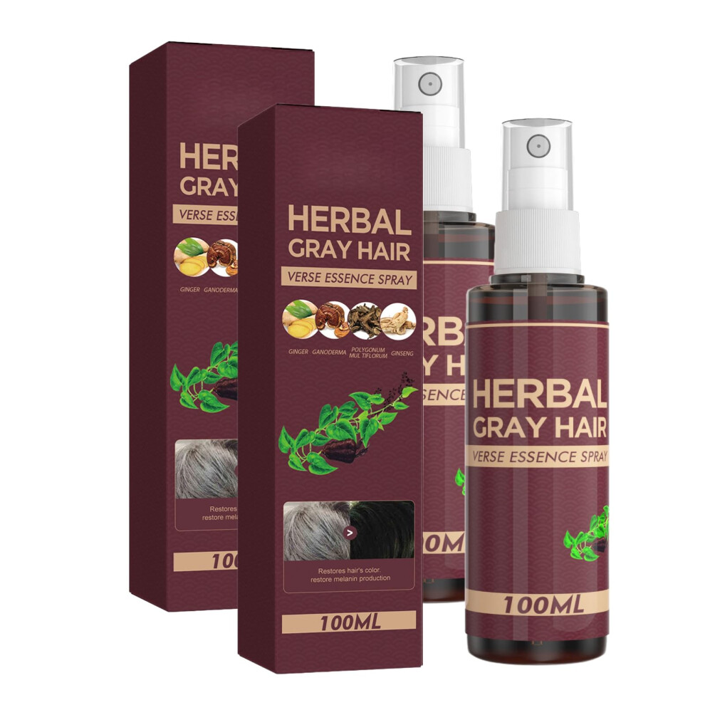 Herbal Gray Hair Restore Spray with Scalp Nourishment â Natural Color Restoration Essence 100ml
