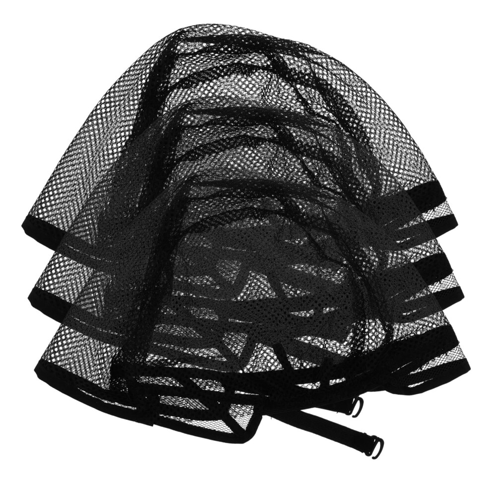 Unisex Black 3 Pcs Mesh Wig Caps For Women, Stretchy Dome Cap For Making Wigs, Breathable NonâSlip Fit