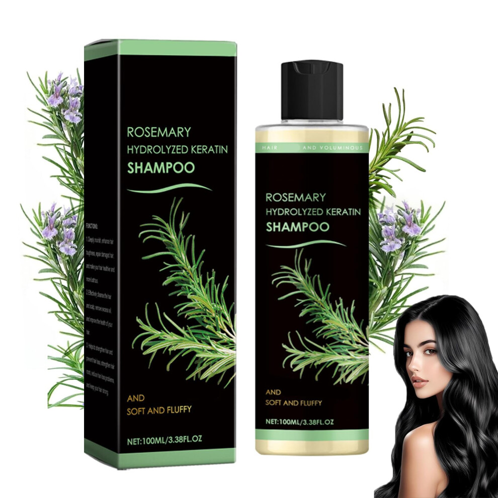 Rosemary Hair Growth and Keratin Strengthening Shampoo for Thinning Hair, Nourishing Scalp Care 100ML