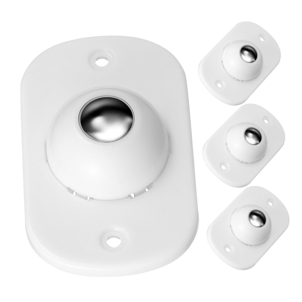 Mini Adhesive Caster Wheels 4Pack Abs Stainless Steel Swivel Rollers For Cabinets Appliances Trash Cans 9771547150114