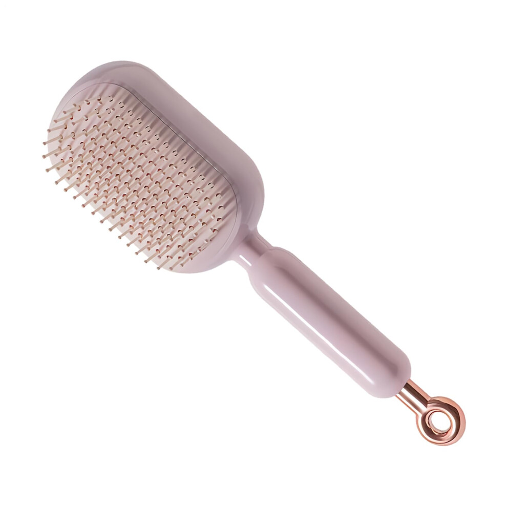 Pink Detangling Hair Brush With Gentle Scalp Massage, Retractable Bristles, Travelfriendly For All Hair Types