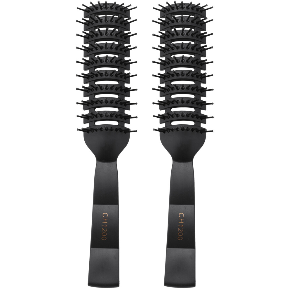 2Pc Professional Salon Comb Curl Hair Brush Pp Plastic Massage Comb Anti-Static Hair Styling Comb