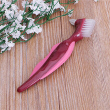 6 Pcs Premium Hard Denture Brush Toothbrush, Cleaning Brush, Multi-Layered Bristles &Portable Denture Double Sided Brush