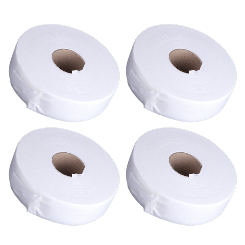 White 4X 100 Yards Depilatory Paper Hair Removal Wax Strips Nonwoven Paper Waxing Roles (White)
