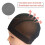 12 Pcs Wig Cap for Wig Making Elastic Dome Mesh Wig Cap Women's Front Lace Wig Black 7
