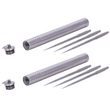 2X Outdoor Portable Titanium Alloy Toothpicks Storage + Reusable [Non-Toxic] Titanium Alloy Toothpick