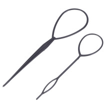 4 Stücke Topsy Tail Haar Dreher Styler Frisurenhilfe Hair Twister Schlinge Schlaufe Schwarz