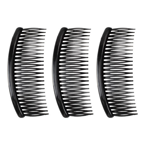 6 Pezzi Plastica 24 Denti Combs per Lady Nero