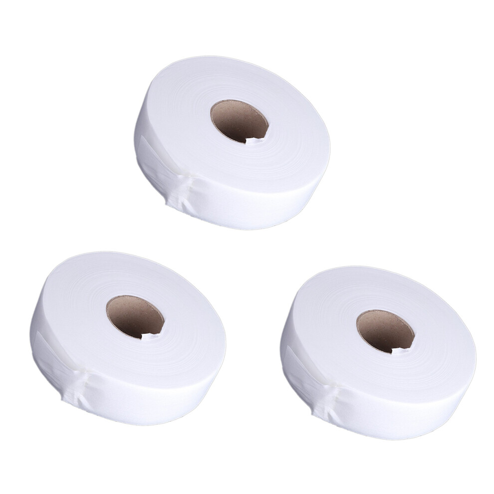 3pcs 100 Yards Depilatory Paper Hair Removal Wax Strips Nonwoven Paper Waxing Roles (White)