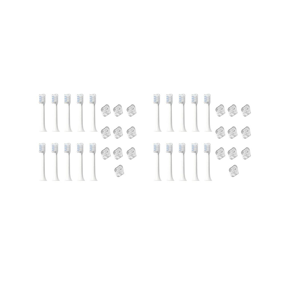 Photos - Card Reader / USB Hub 20x for MIJIA T301 MES605 T302 MES608 T501 MES607 Replacement Electric Tooth Brush Heads White