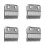 4X Replace Cutter  Metal Bottom Clipper Blade for  Electric Shaver-Silver 1