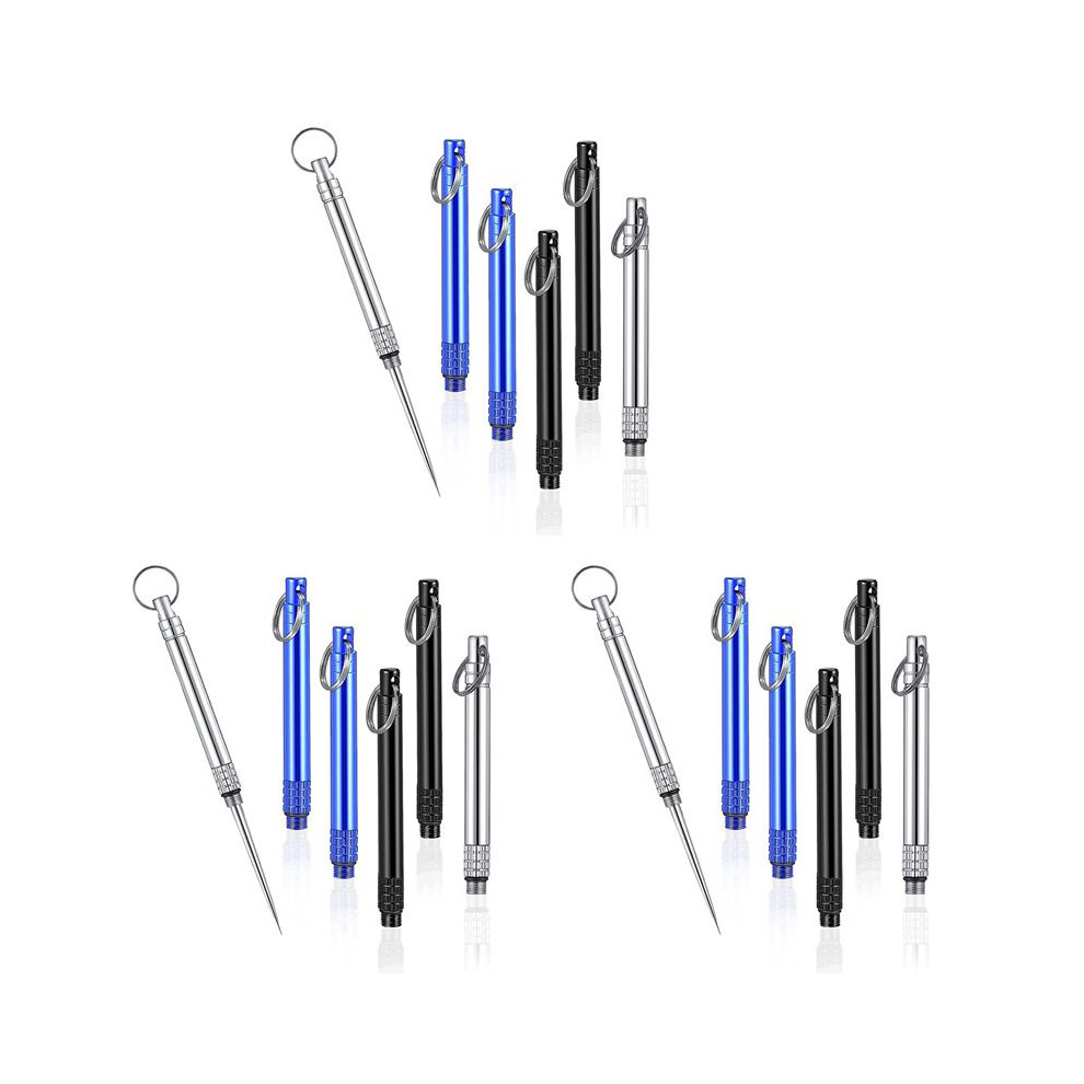 18 Pieces Metal Titanium Toothpicks, Portable Reusable Pocket Toothpicks with Stainless Steel Toothpick Holder-image-OPC-PRDPWKS-NEW
