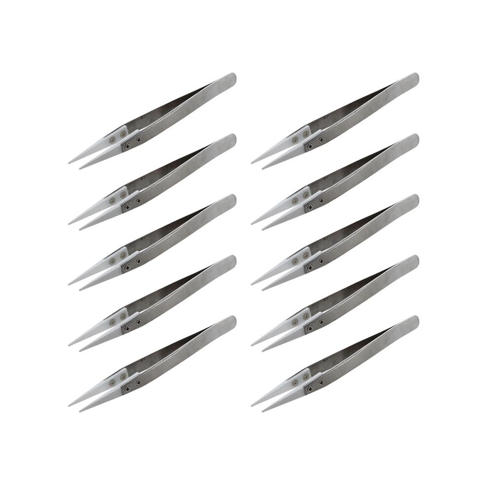 10X Ceramic Tweezers - Heat Resistant - Pointed Tip