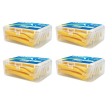 L Shape Push-Pull Interdental Brush 80Pcs Oral Care Teeth Whitening Dental Tooth Pick Tooth Yellow