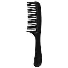 5X Black Double Row Tooth Detangler Hair Comb Shampoo Comb with Handle for Long Curly Wet Hair