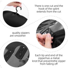 6PCS Hair Extension Holder Wig Storage for Multiple Wigs Holder Wig Bags with Hanger Hair Extension Storage Black